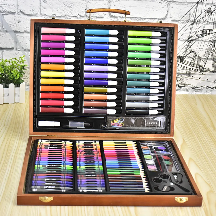 150 в 1 инструмент для рисования учеников большая подарочная коробка кисть
