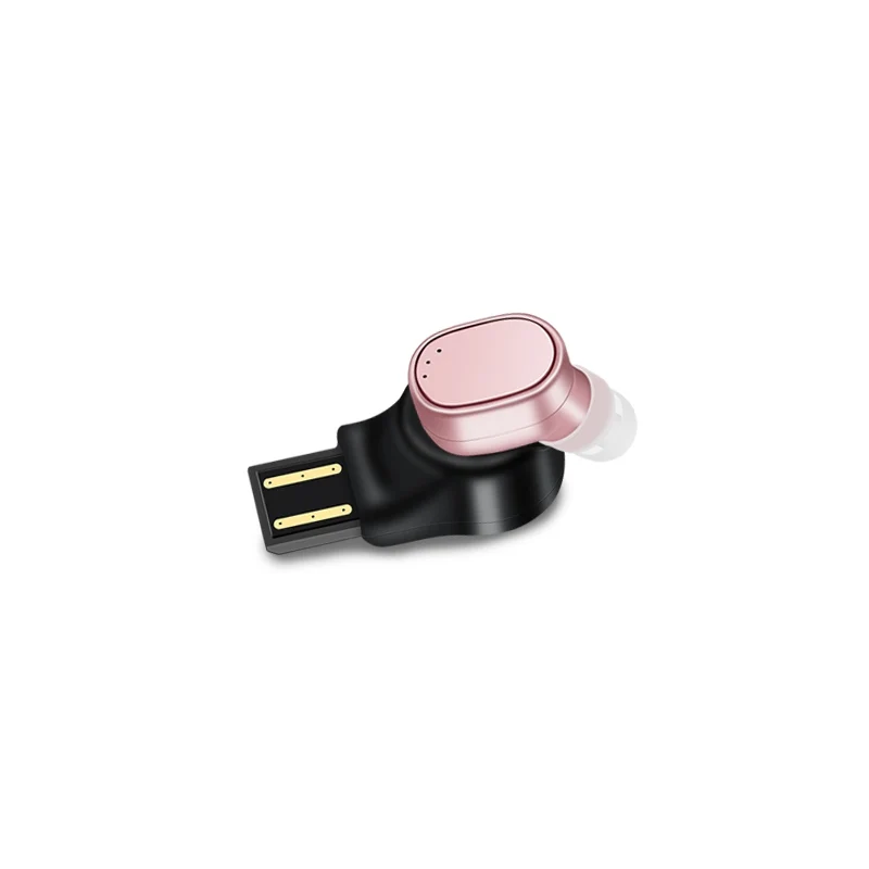 Розовый EDAL X12 Мини Bluetooth наушники беспроводной невидимый наушник Магнитный USB зарядное устройство наушники с микрофоном для iPhone X samsung - Цвет: Розовый