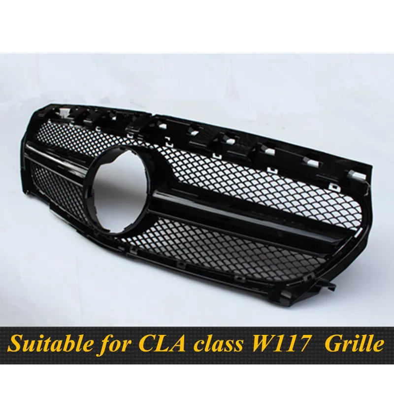 Передняя решетка подходящая для Mercedes Benz CLA class W117 Алмазная CLA200 CLA250 CLA45 2013 15 2018 + без