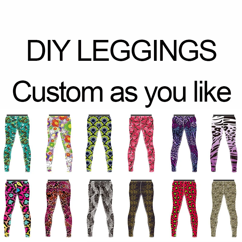 DIY sport leggings custom printed 