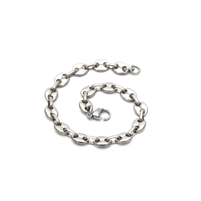 2019 оптовая продажа браслет из нержавеющей стали серебристого цвета застежка