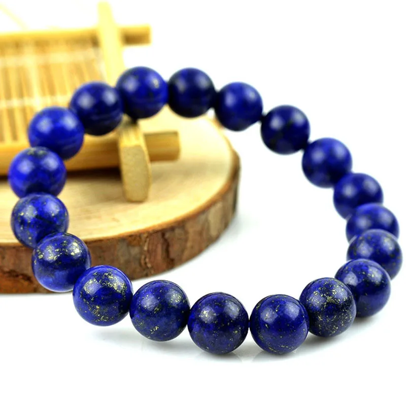 Браслеты из лазурита с натуральным камнем для женщин или мужчин 6-16 мм бусины DIY и
