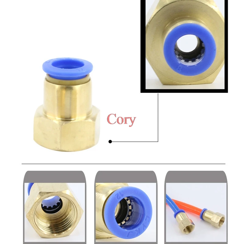 1 шт. медный пневматический PCF 4 мм 12 M5 * 0 8 1/8 &quot1/4&quot 3/8 &quot1/2&quot резьба Женская прямая