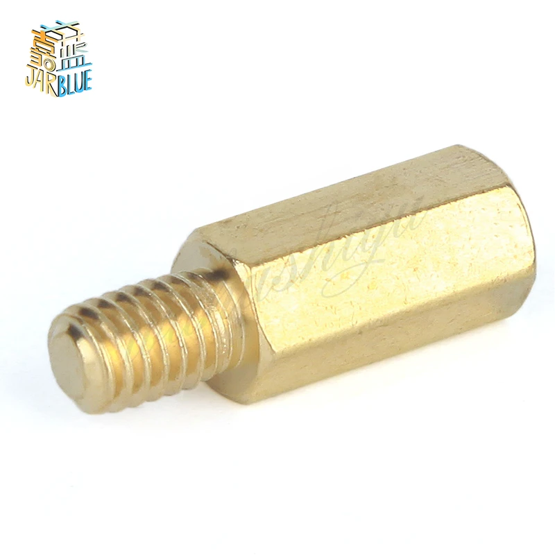 

50pcs M4 Male 6mm x M4 Female 6mm Brass Standoff Spacer M4 6+6 Copper Hexagonal Stud Spacer Hollow Pillars m4*6+6mm