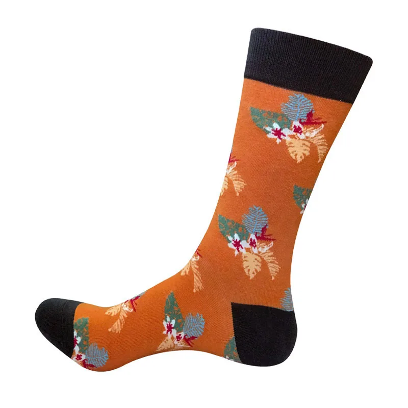 PEONFLY chicken FLOWER hip funny Winter New Pattern ManWill Personality Tide In Canister Male happy Socks Autumn Christmas Gift | Мужская