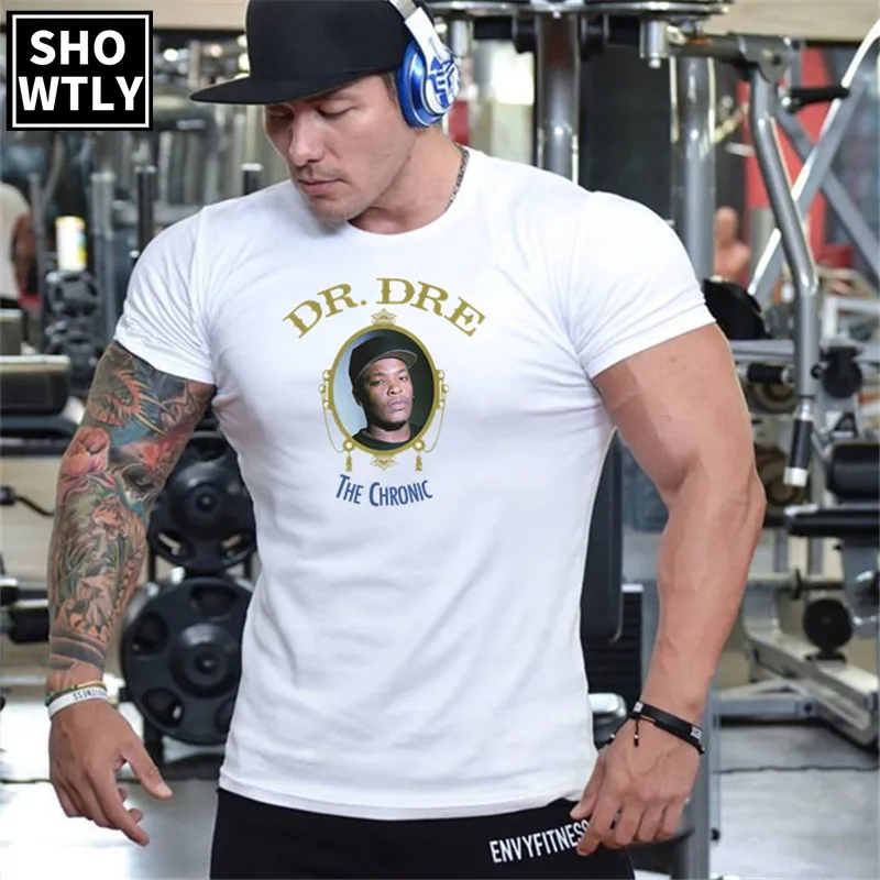 Showtly Dr.Dre хроническая Мужская футболка повседневные хлопковые Супермягкие