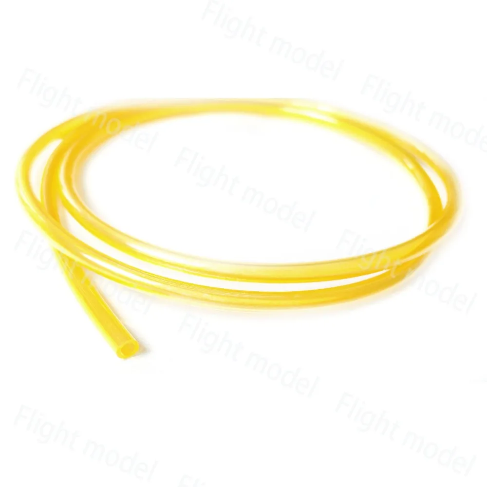 Шланг топливной лески 3 фута (1 метр) для газового двигателя D4mm * D2.5mm D5mm D3.5mm желтый