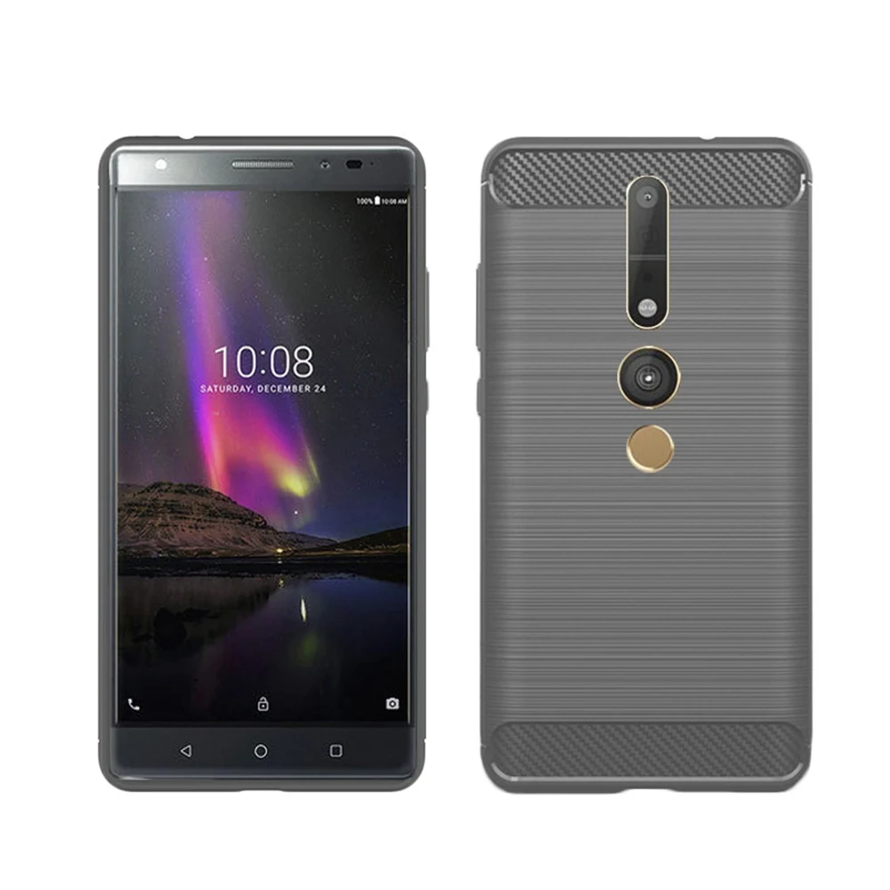 Для lenovo Phab 2 Pro Чехол Роскошная Тонкая Броня мягкий чехол из углеродного волокна
