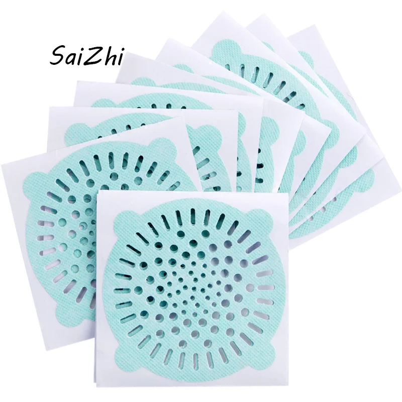 Одноразовые слив в ванной сетка покрывало нетканые наклейки волос фильтр для