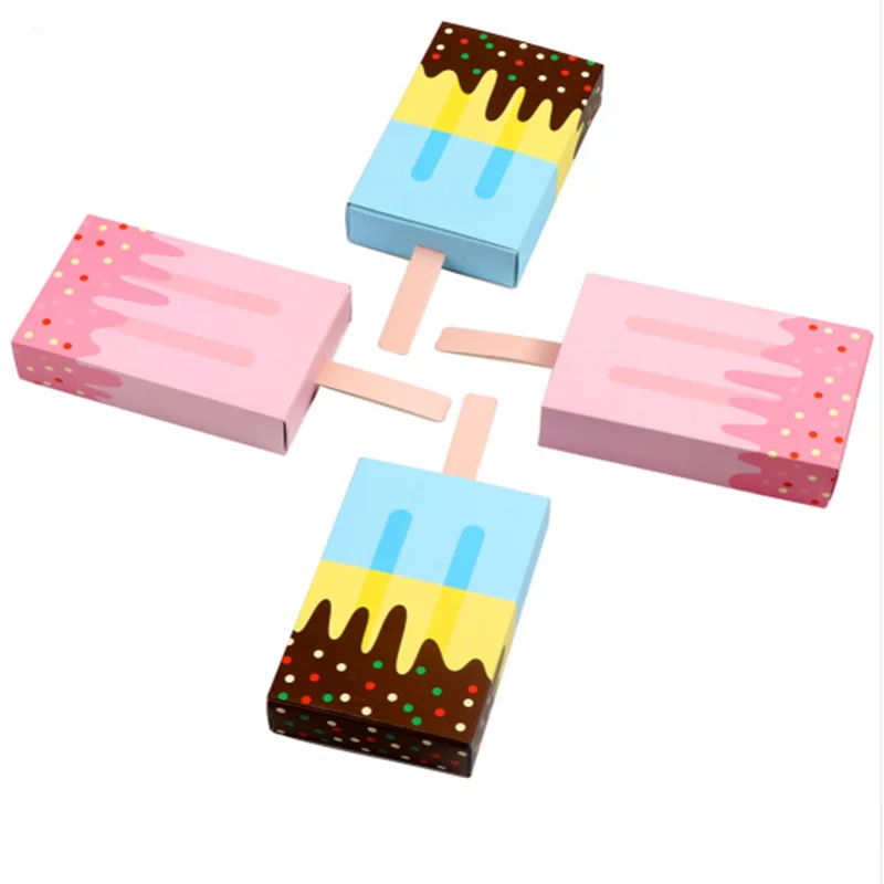 10 шт./лот подарочные коробки в форме мороженого шоколадные десертные закуски