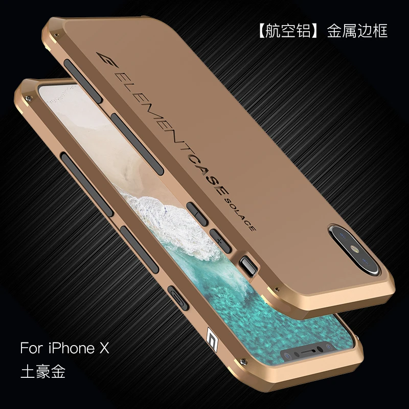 Случай для iPhone X 10 7 Plus чехол s Роскошный Алюминиевый бампер PC задняя крышка протектор для iPhone X чехол s сумка для телефона