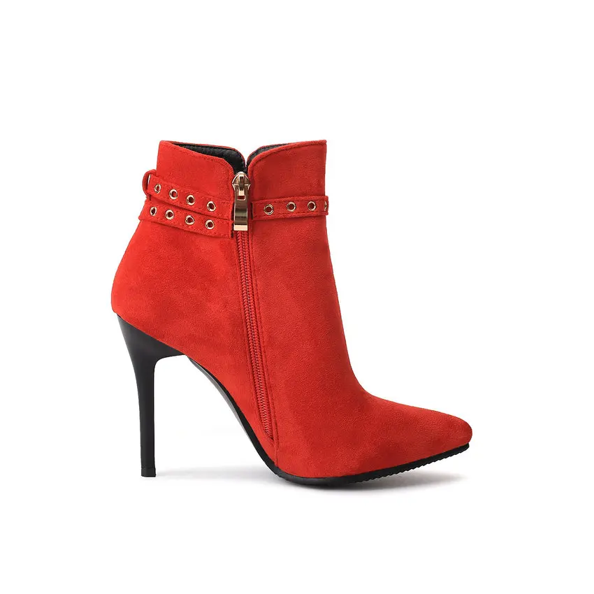 ESVEVA 2019 Women Shoes Thin High Heels Zip Pointed Toe Boots Western Style Ankle Elegant Buckle Woman Size 34-43 | Обувь