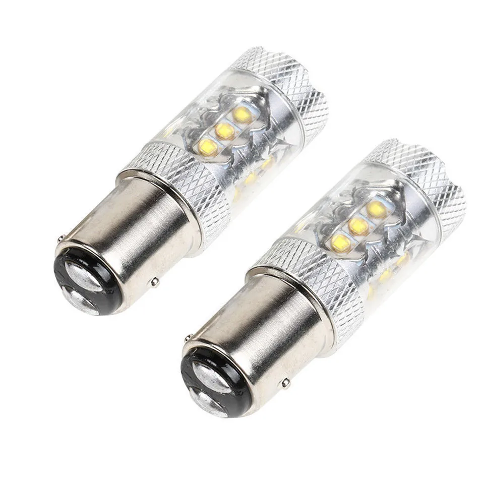 1 шт. 1157 80 Вт Реверсивный светильник Автомобильный светодиодный задний 16SMD BAY15D 3535