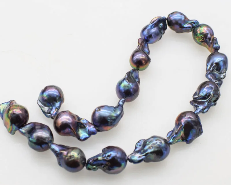 Бусины россыпью из пресноводного жемчуга реборн Кеши капля барокко черный 22 26 мм