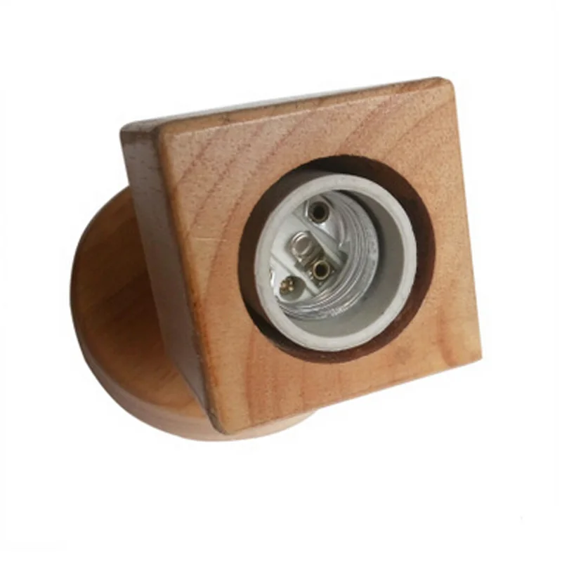 Современные зеркальные настенные лампы [HQXING] деревянные декоративные