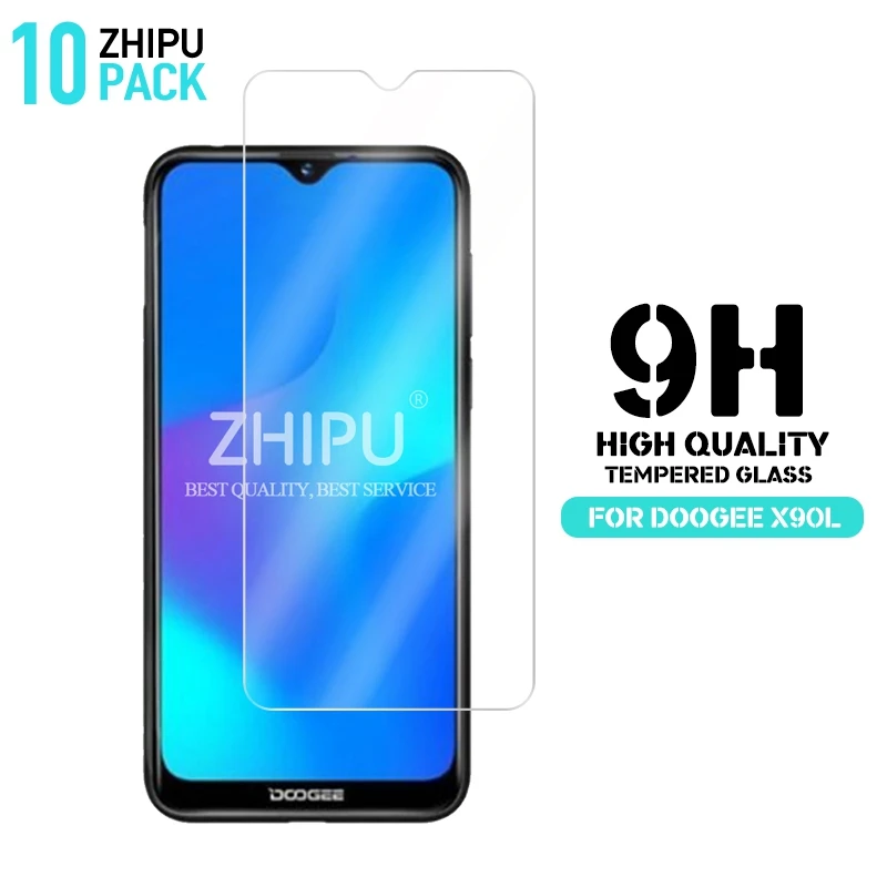 10 шт. закаленное стекло Для DOOGEE X90L Защитное для экрана 2.5D 9H Премиум Закаленное