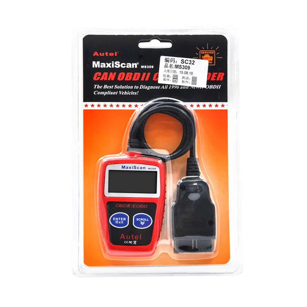 Autel MaxiScan MS309 подключению CAN-шины OBD2 читатель кода Европейская система бортовой
