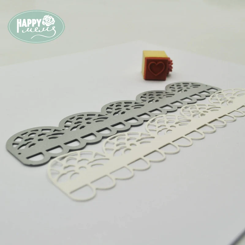 Happymems Rim режущие штампы Трафарет DIY кружева свадебные красивые открытки