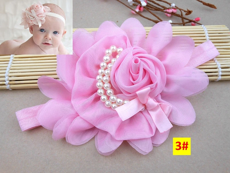 Детские шифоновые кружевные повязки на голову для девочек эластичный аксессуар