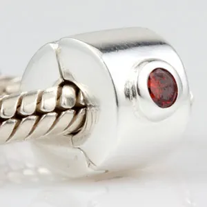 100% Аутентичные 925 пробы серебро клип позиционирования пряжки противоскольжения