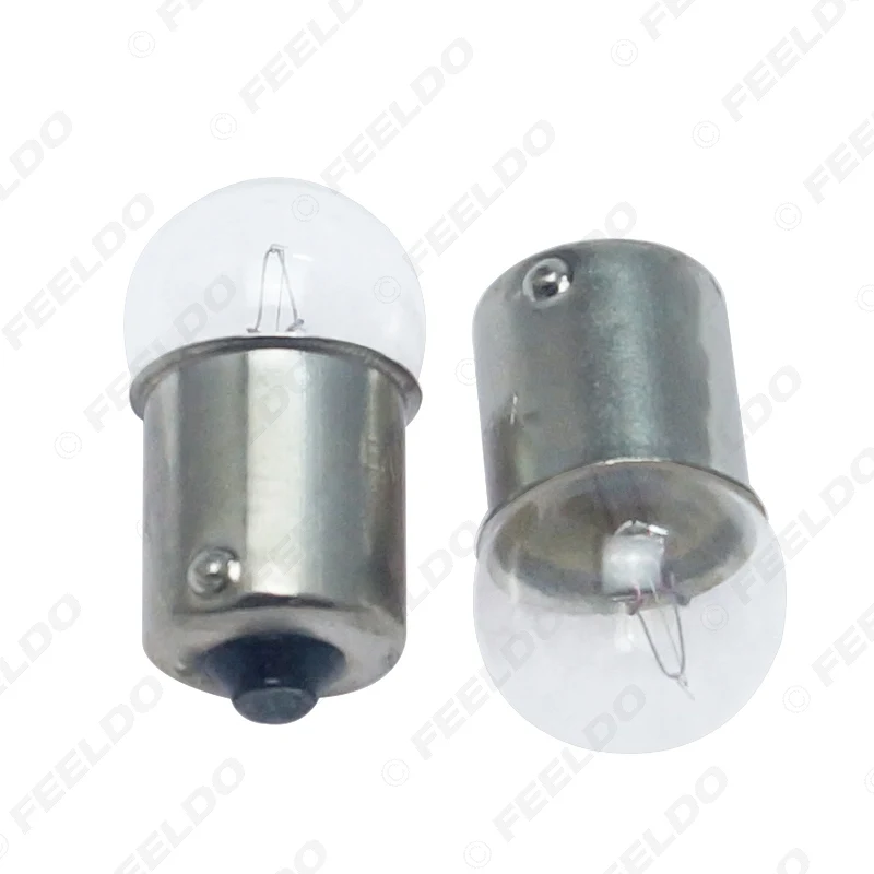 FEELDO 10 шт. G18 24V5W BA15S 1156 прозрачная стеклянная лампа галогенная указателя поворота