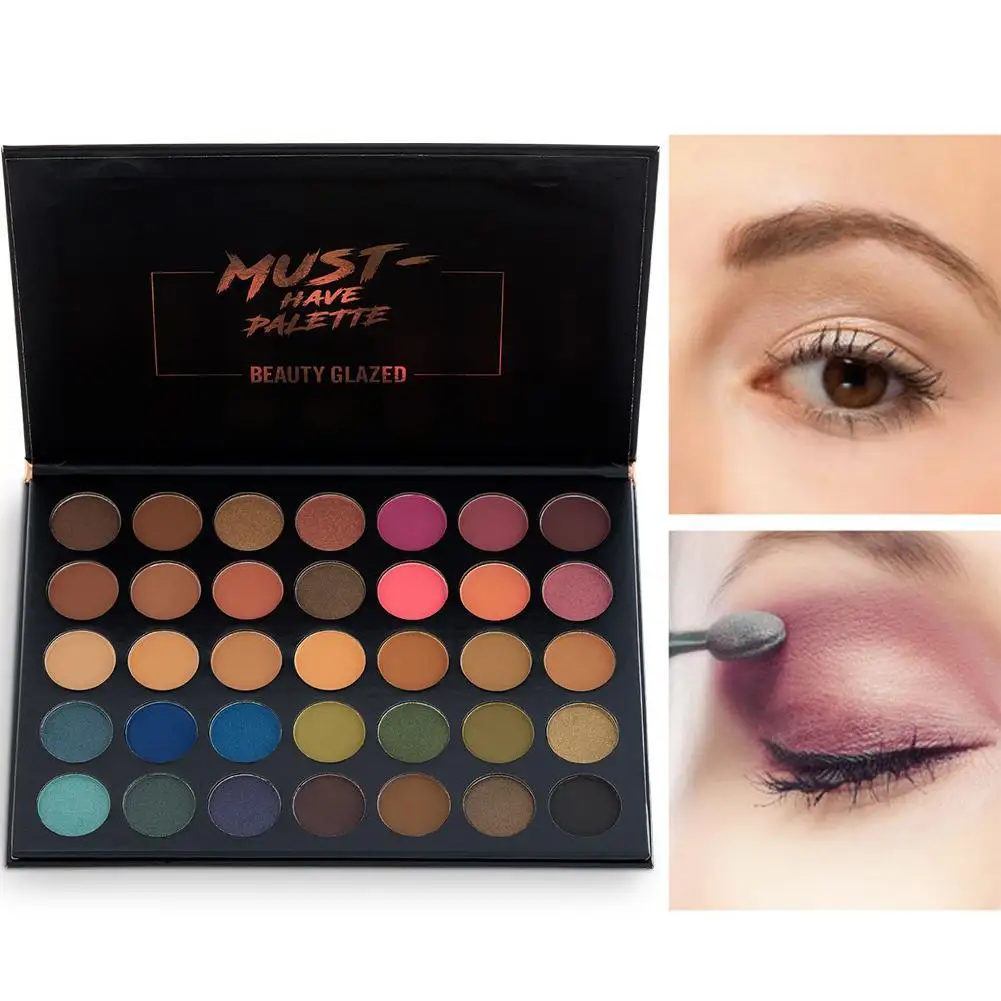 Матовые тени для век Beauty Glazed 35 цветов водостойкие матовые Smoky Eyes ежедневный