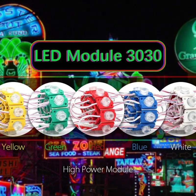 20 шт. светодиодный модуль светильник 3030 SMD 2 Вт водонепроницаемая сверхъяркая