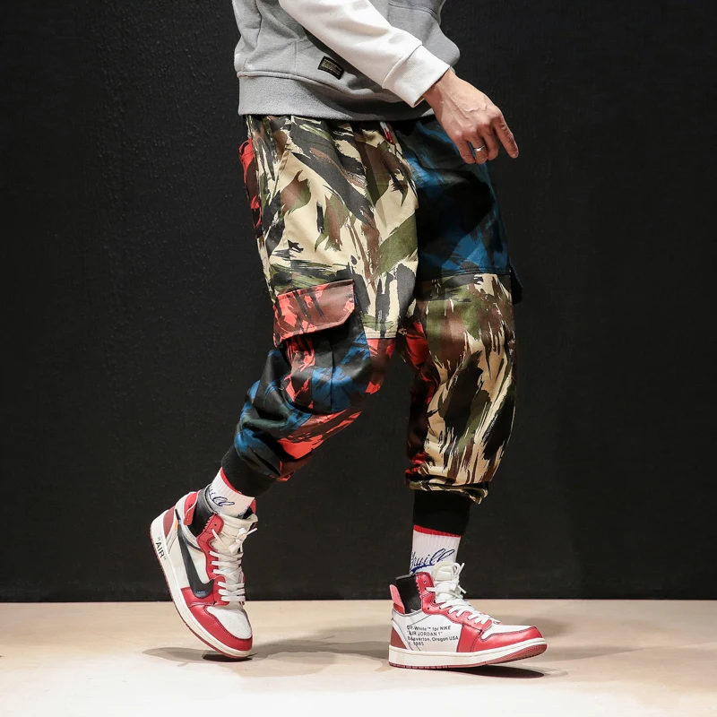 Camo(Asian Size) Privathinker INS, камуфляжные мужские брюки карго,, хип-хоп Уличная одежда, мужские штаны для бега, японские мужские повседневные спортивные штаны размера плюс - Цвет: Camo(Asian Size)
