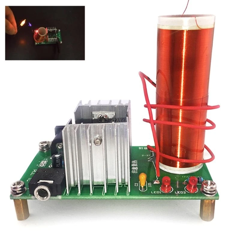 Электронный модуль катушки Tesla DIY Kit плазменный динамик мини Музыка громкий доска