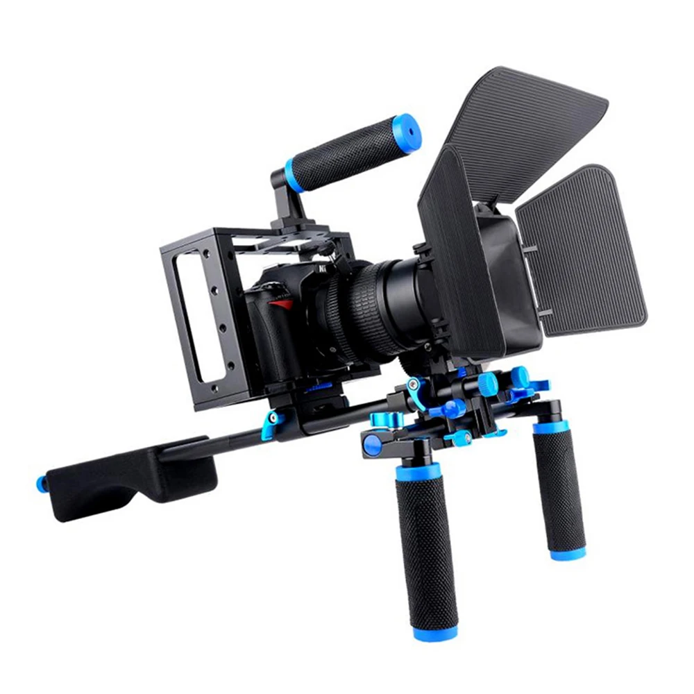 DSLR Rig камера клетка комплект Плечевой стабилизатор система видео поддержка установка для Canon 5D Mark III IV 6D 7D Nikon D7200 Sony A7 GH5 GH4
