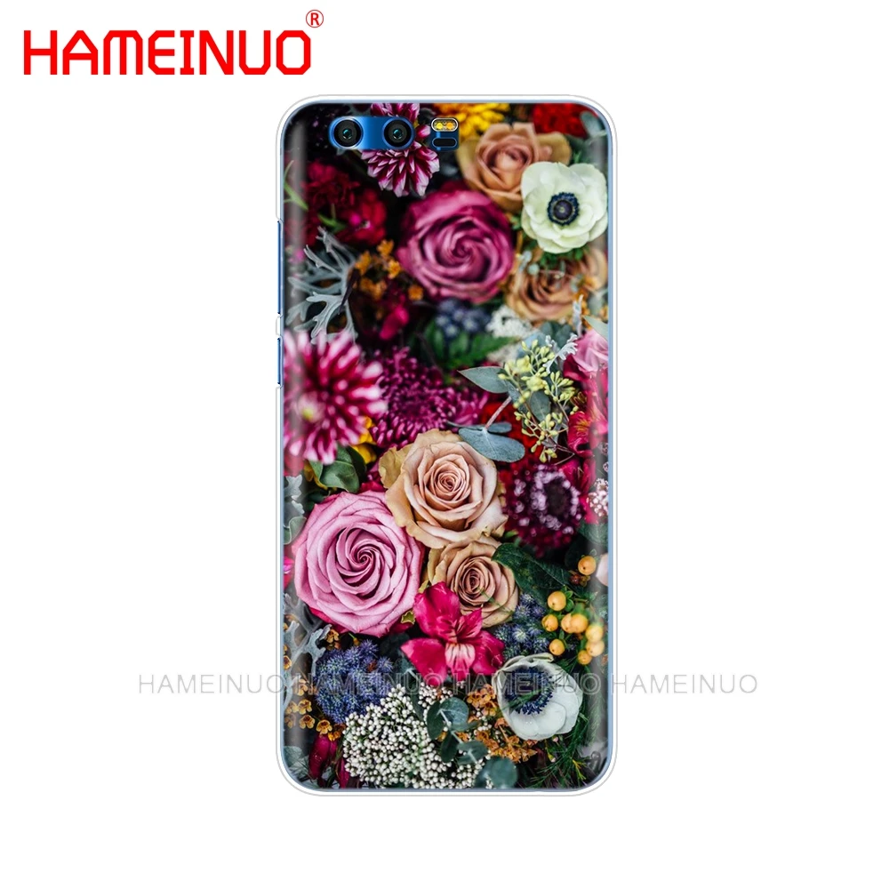 HAMEINUO чехол для телефона с красной бабочкой и белыми розами Huawei Honor 10 V10 4A 5A 6A 7A 6C 6X 7X