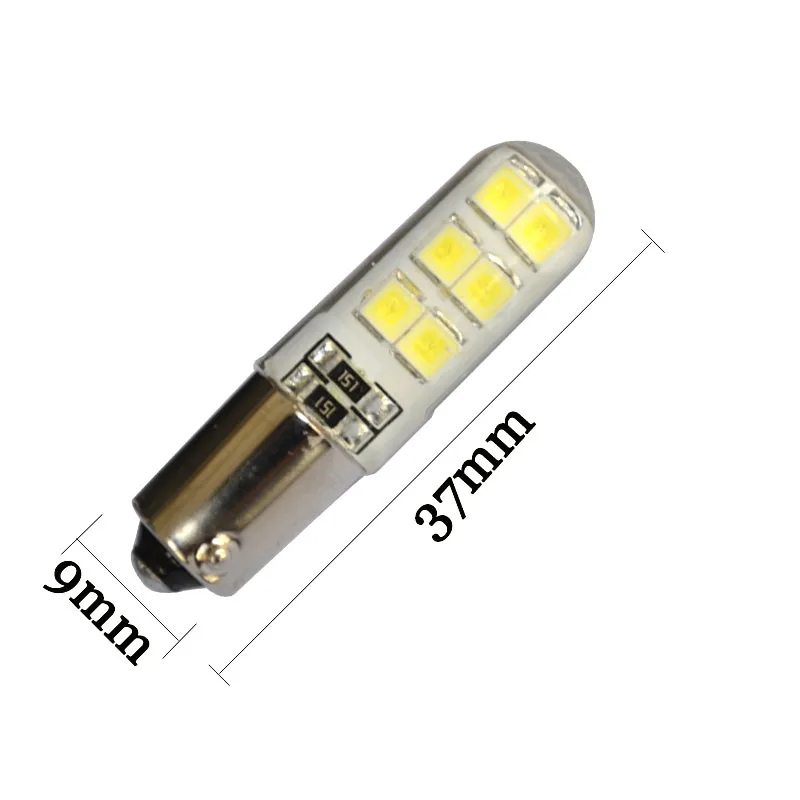 4 шт. Автомобильный дизайн BA9S силиконовый светодиодный 12 smd 2835 1 Вт T4W светильник s