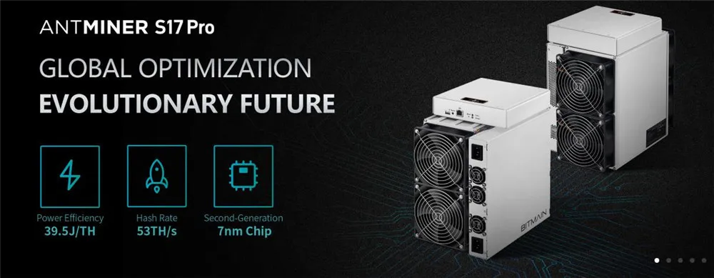 BITAMAIN новейший AntMiner S17 Pro 53TH/S с БП BTC BCH Майнер лучше S9 S15 S11 T15 T9+ Z11 WhatsMiner M3X M10 M20S