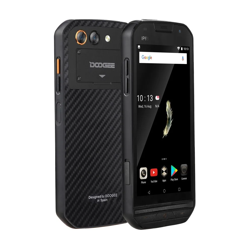 DOOGEE S30 Smartphone MT6737 Quad Core 2GB RAM 16GB ROM Android 7.0 Fingerprint Dual Camera IP68 Waterproof 5.0 Inch Cellphone | Мобильные