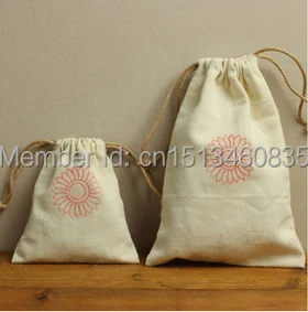 100 шт./лот хлопковый Подарочный мешок для хранения и упаковки ювелирных изделий |