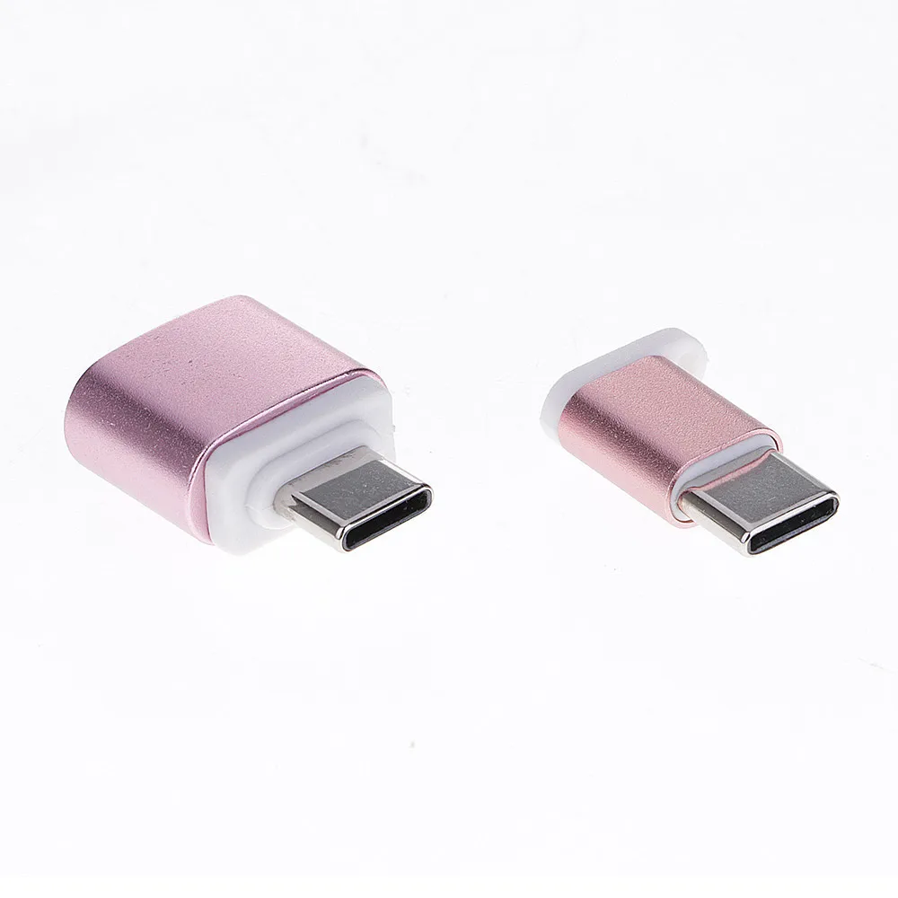 Micro USB для C Type адаптер зарядки данных + OTG с кольцом ключей Прямая