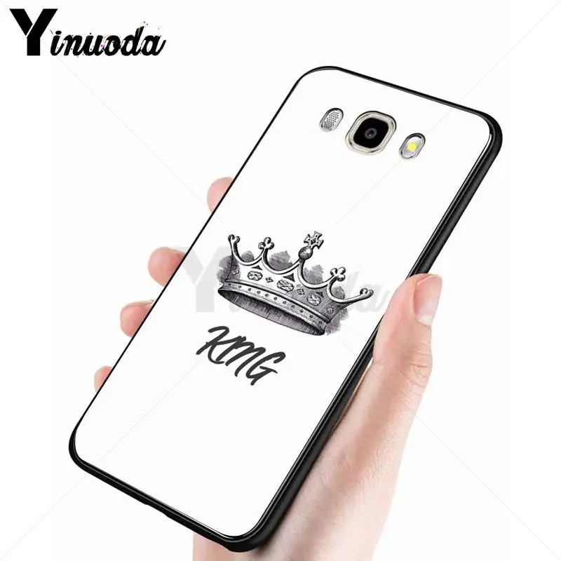 Силиконовый чехол Yinuoda queen and king для Samsung Galaxy j7 prime j8 j2 j4plus j6plus 2018|Чехлы-накладки| |