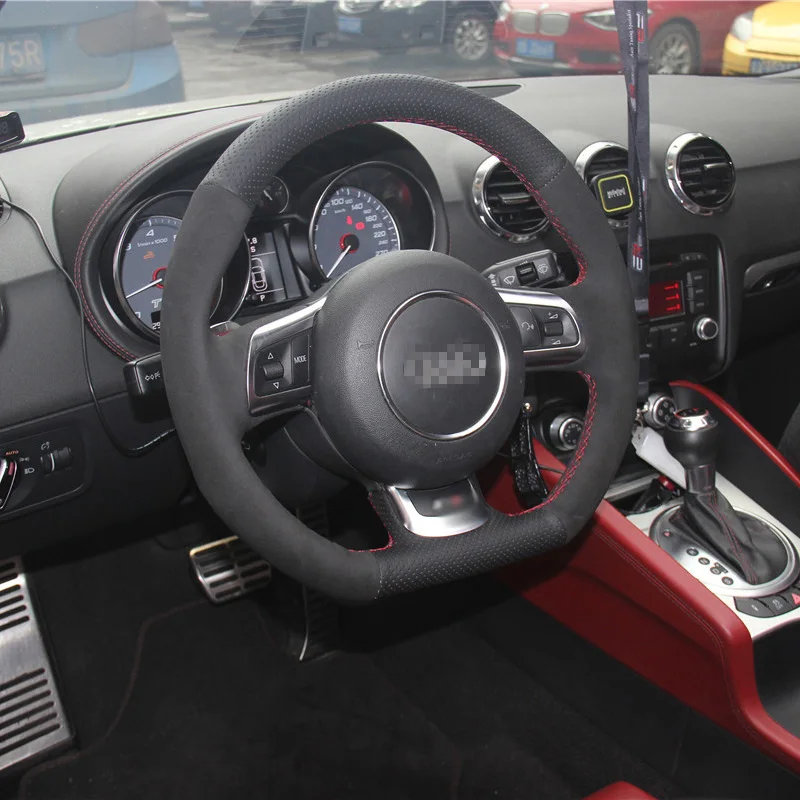 Стайлинг автомобиля новинка противоскользящий кожаный чехол на руль для Audi TT |