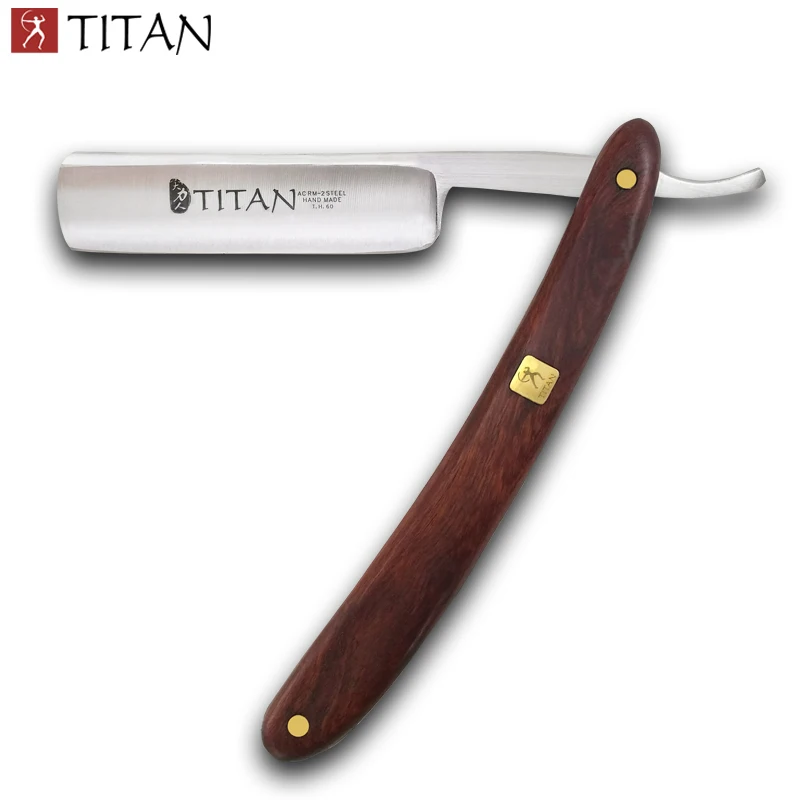 MW1 Titan с деревянной ручкой прямые лезвия бритвы стали острые уже - Цвет: MW1