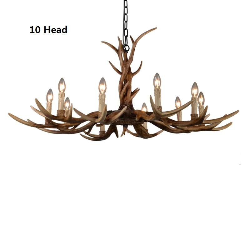 6 головок скандинавские кантри рога люстра ретро смола оленя освещение Дворцовый