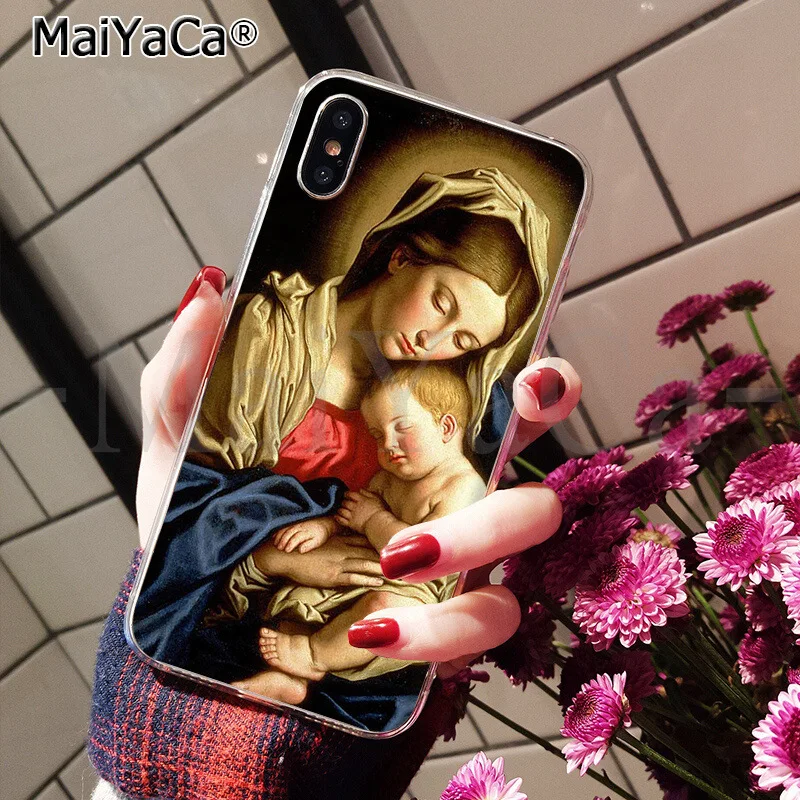 MaiYaCa Virgin Mary Christian Рождество Новое поступление черная ячейка чехол для телефона iphone 11 pro 8 7 66S Plus X XS MAX 5s SE XR