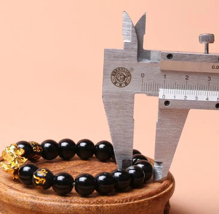 Оптовая продажа Luck Buddha шесть слов 8 14 мм натуральные бусины песок золото Pixiu