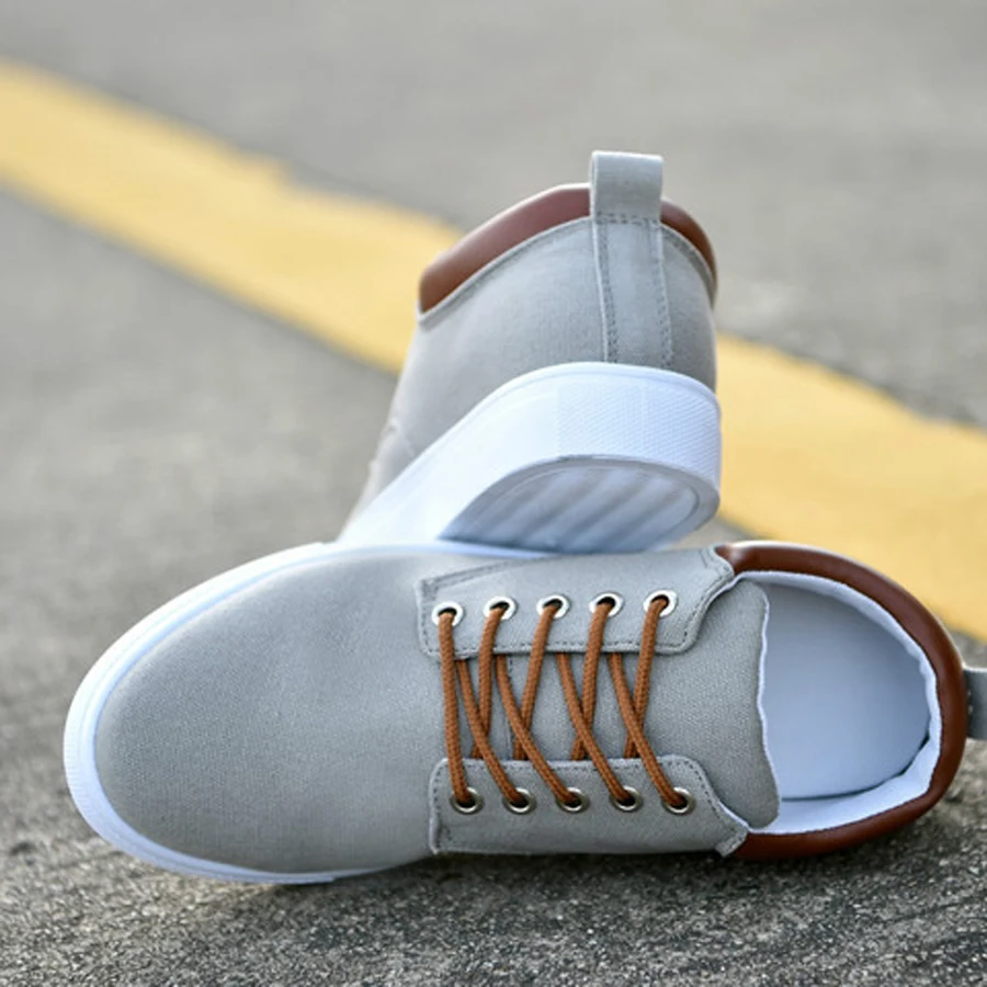 Comfortable Men Casual Shoes Breathable Canvas For Man Lace up 2018 New Mens Sneakers Brand Plus Size 46 47 | Обувь