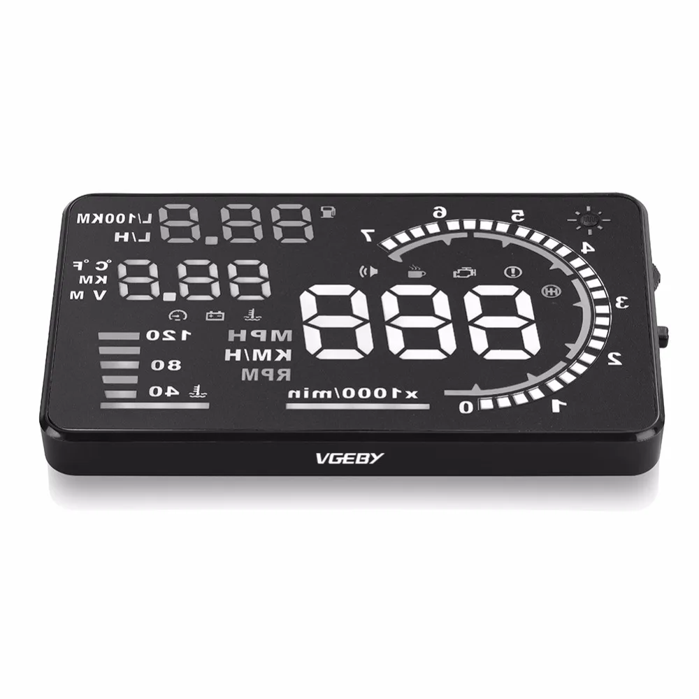 Стайлинг автомобиля GPS A8 5 ''OBD II Автомобильный дисплей HUD на лобовом стекле