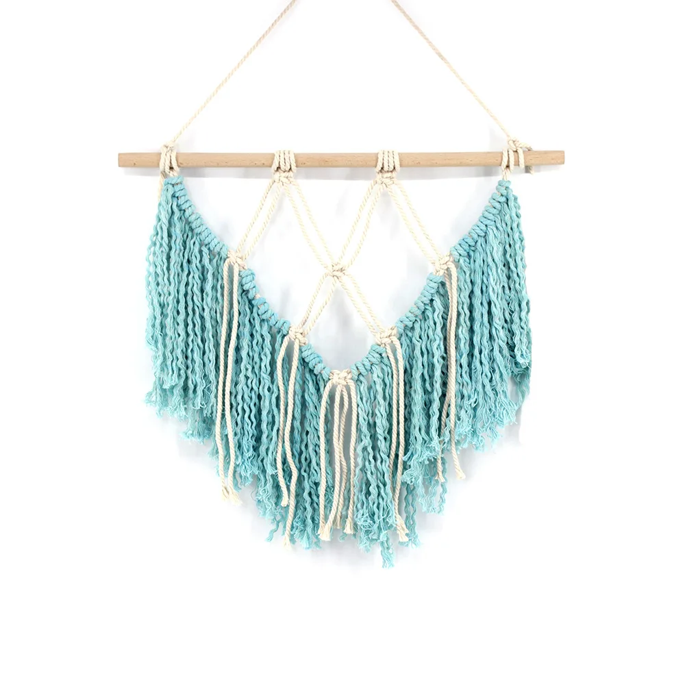 Декоративные настенные художественные хлопковые веревки тканые гобелены