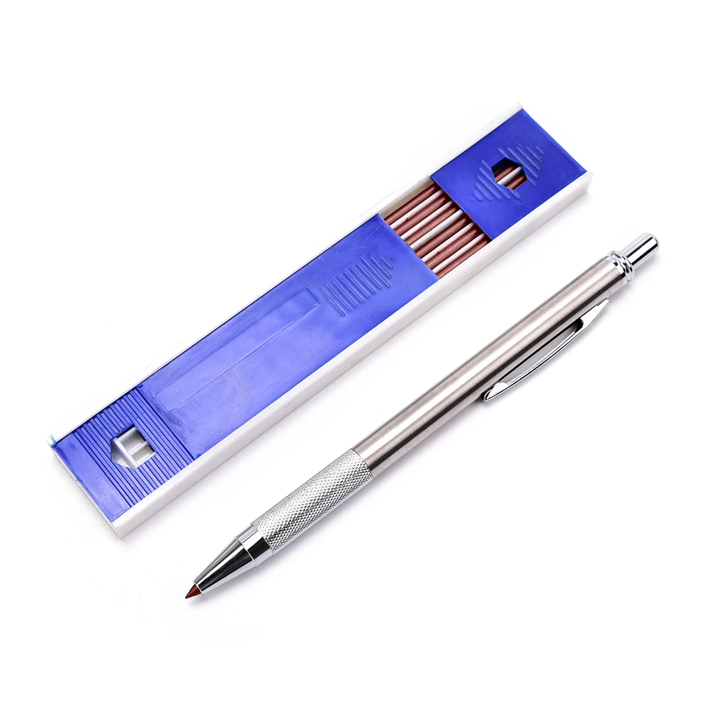 

1set 3mm 13cm Metal Automatic Pencil Writing Gift Student School Stationary Silver Mechanical Pens for Kids