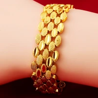 hot new men and women golden waterdrop 16mm thicken chain bracelet length 19cm