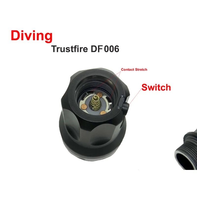 Водонепроницаемый светодиодный фонарь TrustFire DF006 для дайвинга подводный с
