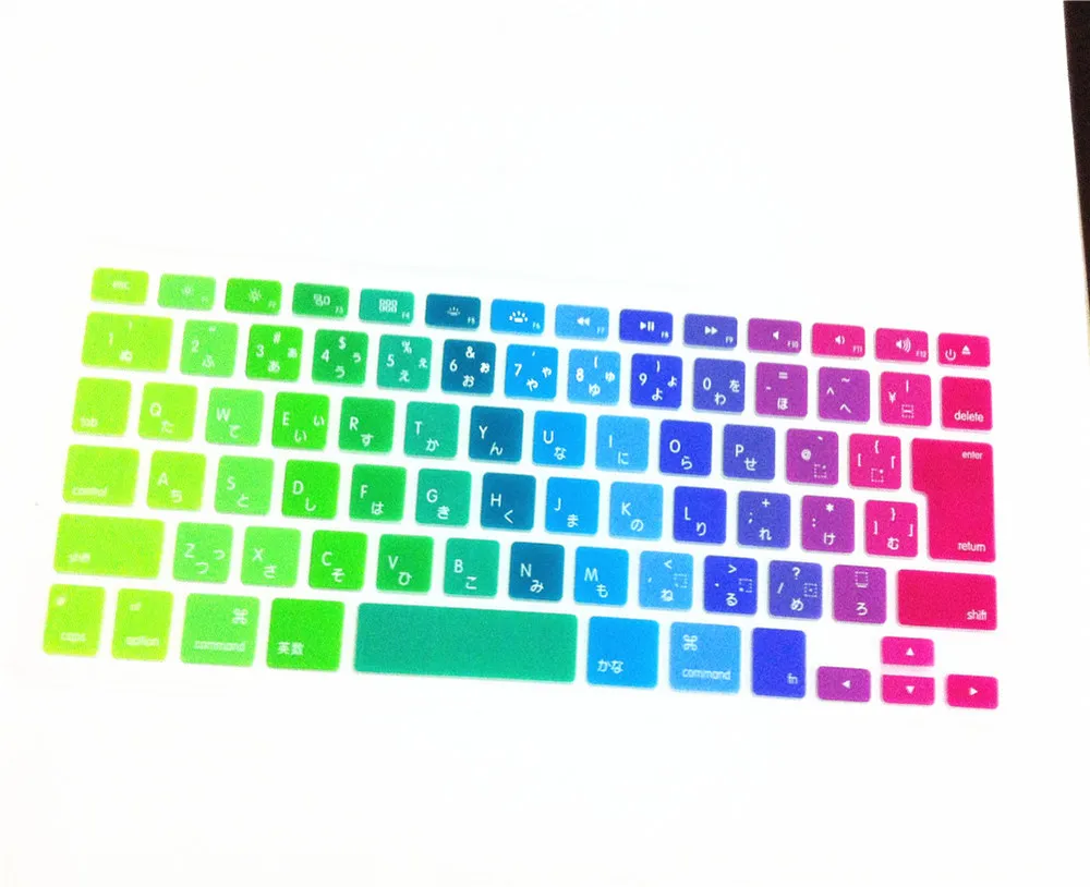 Японская Радужная силиконовая крышка клавиатуры для Apple macbook Air 13 защитные