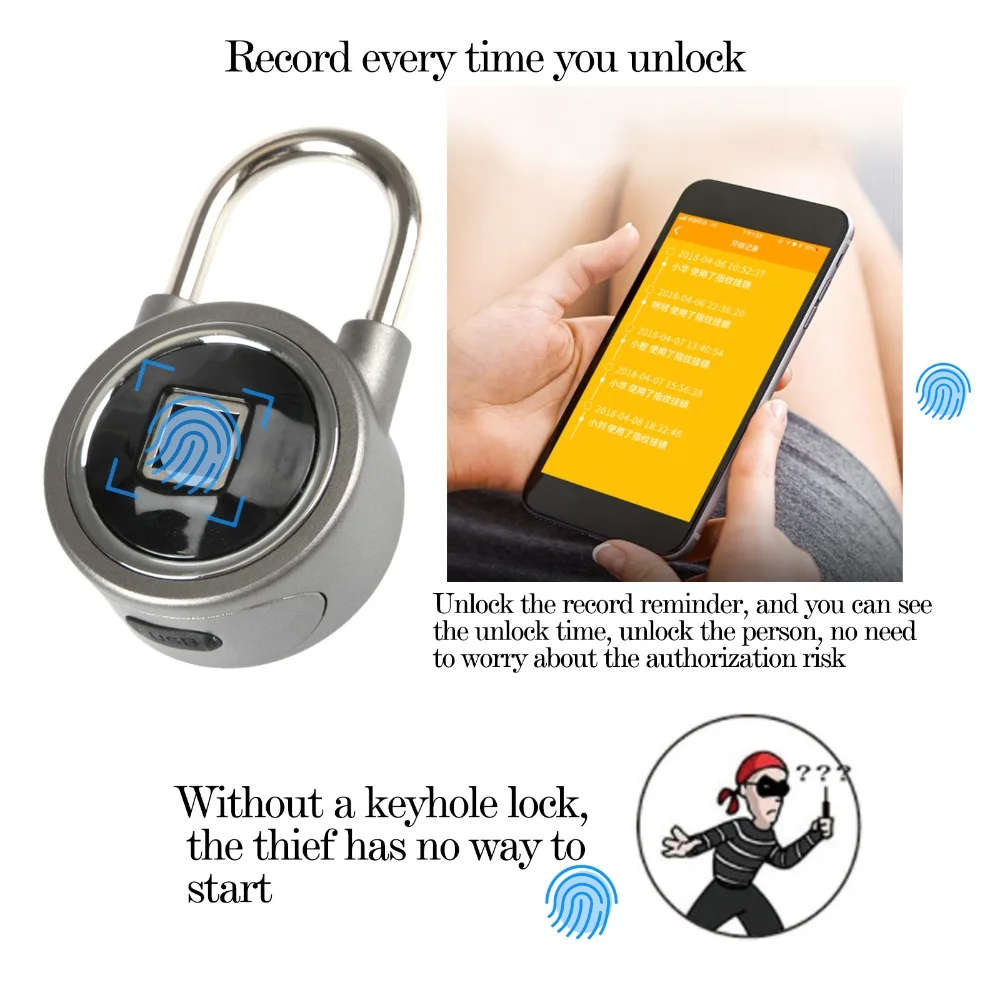 Bluetooth сканер отпечатков пальцев Мобильный смарт замок с управлением через